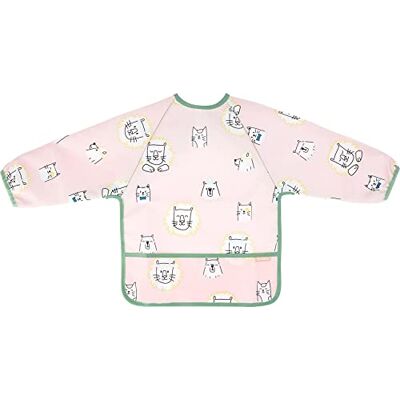 Badabulle Babero de manga larga rosa Badabulle Babero de manga larga rosa