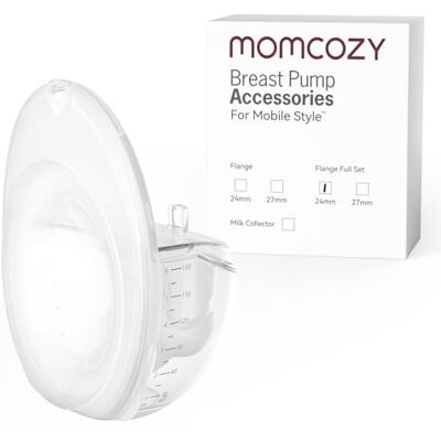 momcozy Juego Completo de Copa Colectora, Solo para Mobile Style M6. Accesorios de Repuesto Originales para Extractor de Leche, Brida DoubleFit 24mm momcozy Juego Completo de Copa Colectora, Solo para Mobile Style M6. Accesorios de Repuesto Originales para Extractor de Leche, Brida DoubleFit 24mm