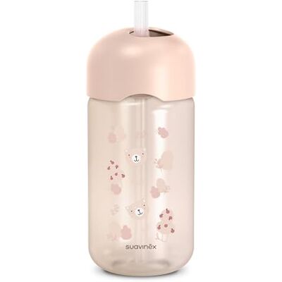 SUAVINEX , Vaso Aprendizaje para Bebés, Vaso Pajita de Silicona Suave y Flexible, con Sistema Antiderrame y Antigoteo, Apto Lavavajillas, Con Tapa, 340 ml, Botella para Bebés +18 Meses, Wild&Free Rosa SUAVINEX , Vaso Aprendizaje para Bebés, Vaso Pajita de Silicona Suave y Flexible, con Sistema Antiderrame y Antigoteo, Apto Lavavajillas, Con Tapa, 340 ml, Botella para Bebés +18 Meses, Wild&Free Rosa