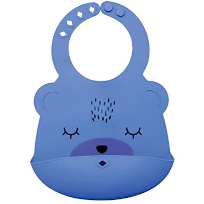 Tiny Twinkle Babero con diseño de animales del bosque de silicona alimentaria Indigo Bear – 80 g Tiny Twinkle Babero con diseño de animales del bosque de silicona alimentaria Indigo Bear – 80 g