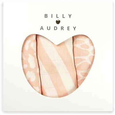 Billy loves Audrey Paquete de Tres gasas de Muselina Urban Safari Billy loves Audrey Paquete de Tres gasas de Muselina Urban Safari