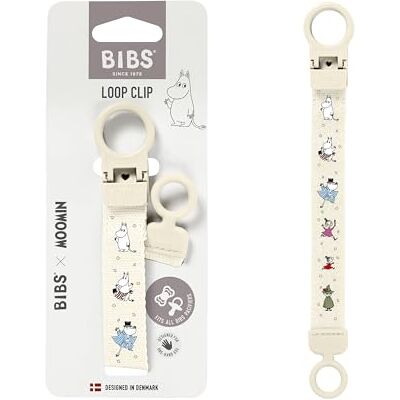 Bibs Clip para chupete x Moomins Loop: elegante, operación segura con una mano, se adapta a todos los , lavable a máquina, a partir de 0 años. Ivory Bibs Clip para chupete x Moomins Loop: elegante, operación segura con una mano, se adapta a todos los , lavable a máquina, a partir de 0 años. Ivory