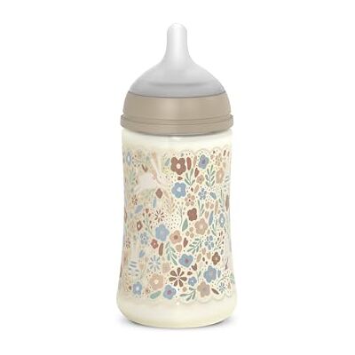 SUAVINEX , Biberón 270 ml con Tetina Fisiológica SX Pro de Silicona, con válvula Anticólico, de Flujo Medio (M), para Líquidos Densidad Media, Leche, Zumos o Agua. Bebés +3 Meses. Wonder Flores Beige SUAVINEX , Biberón 270 ml con Tetina Fisiológica SX Pro de Silicona, con válvula Anticólico, de Flujo Medio (M), para Líquidos Densidad Media, Leche, Zumos o Agua. Bebés +3 Meses. Wonder Flores Beige