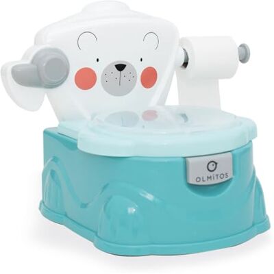 Olmitos Orinal bebe entrenamiento infantil Aprendo a ir al baño multifunción 2 en 1 reductor WC portatil 18+meses con portarrollos y vaso interior Potty (Bear) Olmitos Orinal bebe entrenamiento infantil Aprendo a ir al baño multifunción 2 en 1 reductor WC portatil 18+meses con portarrollos y vaso interior Potty (Bear)