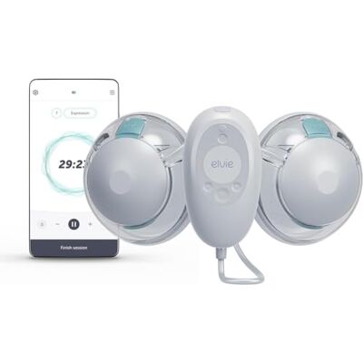 Elvie Stride 2 Doble – Sacaleches Eléctrico Doble Manos Libres con Motor Silencioso de Grado Hospitalario – Extractor de Leche Materna Inteligente, Copas de Silicona Suave, Recargable y sin BPA Elvie Stride 2 Doble – Sacaleches Eléctrico Doble Manos Libres con Motor Silencioso de Grado Hospitalario – Extractor de Leche Materna Inteligente, Copas de Silicona Suave, Recargable y sin BPA