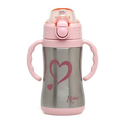 Kiokids Botella Térmica De Entrenamiento 280ml Acero Inoxidable Rosa Para Niños Kiokids Botella Térmica De Entrenamiento 280ml Acero Inoxidable Rosa Para Niños