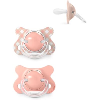 SUAVINEX , Pack 2 Chupetes Bebés Recién Nacidos y Pequeños, Talla Especial Mini -2/2 Meses, Tetina Fisiológica de Silicona SX Pro Simétrica y Flexible, Respeta el Desarrollo Bucodental, Wild&Free Rosa SUAVINEX , Pack 2 Chupetes Bebés Recién Nacidos y Pequeños, Talla Especial Mini -2/2 Meses, Tetina Fisiológica de Silicona SX Pro Simétrica y Flexible, Respeta el Desarrollo Bucodental, Wild&Free Rosa