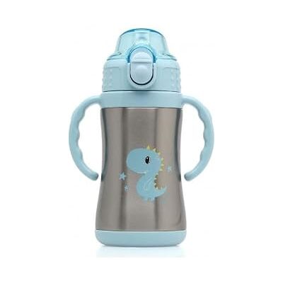 Kiokids Botella Entrenamiento Dino Azul 280ml Acero Inoxidable Kiokids Botella Entrenamiento Dino Azul 280ml Acero Inoxidable