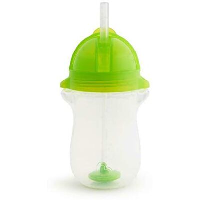 Munchkin Click Lock Vaso pesado con pajita flexible (296 ml), color azul Munchkin Click Lock Vaso pesado con pajita flexible (296 ml), color azul