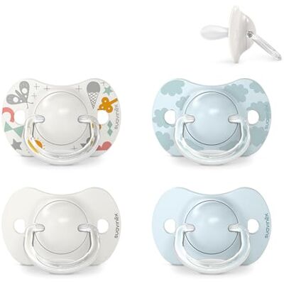 SUAVINEX , Pack de 4 Chupetes con Tetina Fisiológica de Silicona SX Pro, para Bebés 0-6 Meses, Chupete para Recién Nacido, con Tetina más Plana y Flexible, Respeta el Desarrollo Bucodental, Gris y Azul SUAVINEX , Pack de 4 Chupetes con Tetina Fisiológica de Silicona SX Pro, para Bebés 0-6 Meses, Chupete para Recién Nacido, con Tetina más Plana y Flexible, Respeta el Desarrollo Bucodental, Gris y Azul