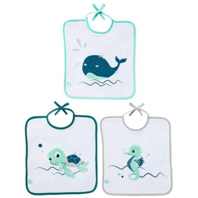 Babycalin Lote de 3 baberos de primera edad – Bio Babycalin Lote de 3 baberos de primera edad – Bio