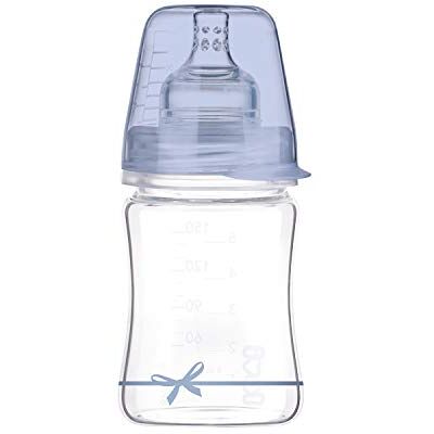 LOVI Anticólica Botella Biberón de Vidrio con Tetina Dinámica Silicona,150ml, 0+ Meses, Sistema SUPER Air Vent, Protege el Reflejo Natural de Succión de Bebé, Baby Shower Boy Colleción LOVI Anticólica Botella Biberón de Vidrio con Tetina Dinámica Silicona,150ml, 0+ Meses, Sistema SUPER Air Vent, Protege el Reflejo Natural de Succión de Bebé, Baby Shower Boy Colleción