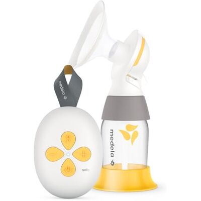 Medela extractor de leche eléctrico individual Solo, extracción silenciosa, recarga mediante USB, embudos PersonalFit Flex y tecnología 2-Phase Expression, Solo Medela extractor de leche eléctrico individual Solo, extracción silenciosa, recarga mediante USB, embudos PersonalFit Flex y tecnología 2-Phase Expression, Solo