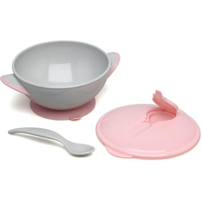 Kiokids Set Cuenco Y Cuchara Rosa 300ml Kiokids Set Cuenco Y Cuchara Rosa 300ml