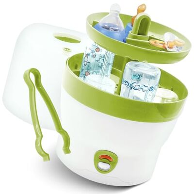 Babyruf BS 29b Esterilizador para biberones Esterilizador de vapor y vaporizador hasta 6 botellas Fácil de usar Equipo inicial para bebés recién nacidos Limpiador de botellas Accesorios Babyruf BS 29b Esterilizador para biberones Esterilizador de vapor y vaporizador hasta 6 botellas Fácil de usar Equipo inicial para bebés recién nacidos Limpiador de botellas Accesorios