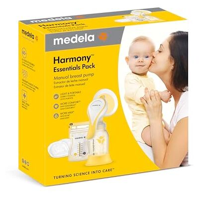 Medela Harmony Essentials Pack: set con sacaleches manual Harmony, embudo PersonalFit Flex, bolsas para leche materna y discos absorbentes Ideal para usar fuera de casa Medela Harmony Essentials Pack: set con sacaleches manual Harmony, embudo PersonalFit Flex, bolsas para leche materna y discos absorbentes Ideal para usar fuera de casa