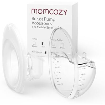 momcozy Brida de 27 mm y Juego Colector de Leche para M6, Accesorios de Repuesto Originales para el Extractor de Leche Mobile Style M6 momcozy Brida de 27 mm y Juego Colector de Leche para M6, Accesorios de Repuesto Originales para el Extractor de Leche Mobile Style M6