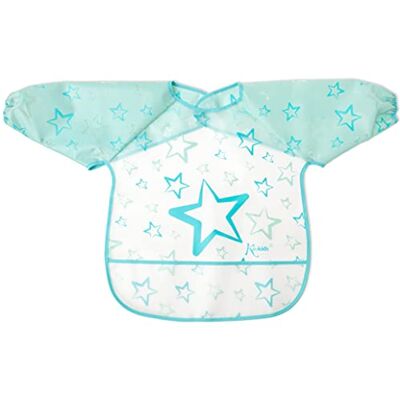 KIOKIDS Babero Impermeable Con Mangas Azul KIOKIDS Babero Impermeable Con Mangas Azul