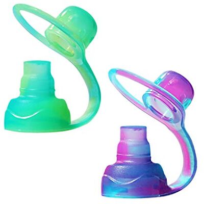 ChooMee SoftSip Boquilla para bolsitas de comida Antigoteo Protege las encías Silicona reutilizable 2 unidades Verde Púrpura Swirl ChooMee SoftSip Boquilla para bolsitas de comida Antigoteo Protege las encías Silicona reutilizable 2 unidades Verde Púrpura Swirl