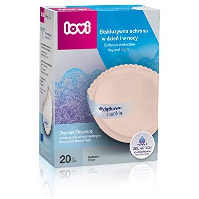 LOVI Absorbentes Discos de Lactancia Desechables Beis 20 Piezas Comodidad de Uso Protección de la Ropa Interior Estructura de Respiración LOVI Absorbentes Discos de Lactancia Desechables Beis 20 Piezas Comodidad de Uso Protección de la Ropa Interior Estructura de Respiración