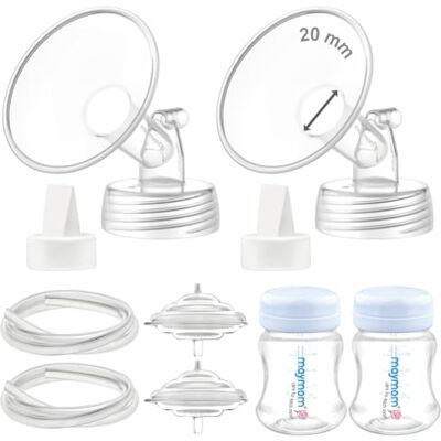 Maymom Kit de repuesto para extractor de leche, compatible con Spectra S1/S2/S9 Plus, incluye brida de 20 mm, válvula de pico de pato, tubo, biberón y protector antirretorno, accesorios no originales Maymom Kit de repuesto para extractor de leche, compatible con Spectra S1/S2/S9 Plus, incluye brida de 20 mm, válvula de pico de pato, tubo, biberón y protector antirretorno, accesorios no originales