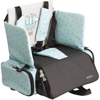 Olmitos Asiento Elevador para Bebé 3 en 1: Asiento, mochila y bandolera -Universal Correas Ajustable Montaje Rápido Bolsillos Prácticos Compacto para Viajes Universal (Globo) Olmitos Asiento Elevador para Bebé 3 en 1: Asiento, mochila y bandolera -Universal Correas Ajustable Montaje Rápido Bolsillos Prácticos Compacto para Viajes Universal (Globo)