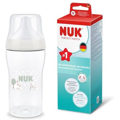 NUK Perfect Match Biberón 3+ meses 260 ml Biberón anticólicos PP Indicador de control de temperatura Oveja 1 unidad NUK Perfect Match Biberón 3+ meses 260 ml Biberón anticólicos PP Indicador de control de temperatura Oveja 1 unidad