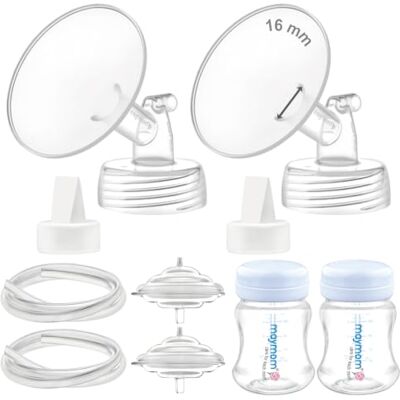 Maymom Kit de repuesto para extractor de leche, compatible con Spectra S1/S2/S9 Plus, incluye brida de 16 mm, válvula de pico de pato, tubo, biberón y protector antirretorno, accesorios no originales Maymom Kit de repuesto para extractor de leche, compatible con Spectra S1/S2/S9 Plus, incluye brida de 16 mm, válvula de pico de pato, tubo, biberón y protector antirretorno, accesorios no originales