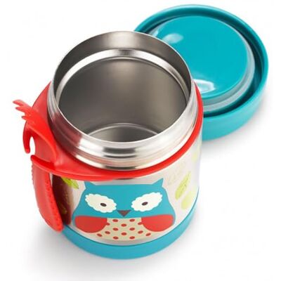 Skip Hop Zoo Tarro de Comida Aislado, Azul (Owl), 325 ml Skip Hop Zoo Tarro de Comida Aislado, Azul (Owl), 325 ml