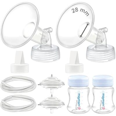 Maymom Kit de repuesto para extractor de leche, compatible con Spectra S1/S2/S9 Plus, incluye brida de 28 mm, válvula de pico de pato, tubo, biberón y protector antirretorno, accesorios no originales Maymom Kit de repuesto para extractor de leche, compatible con Spectra S1/S2/S9 Plus, incluye brida de 28 mm, válvula de pico de pato, tubo, biberón y protector antirretorno, accesorios no originales
