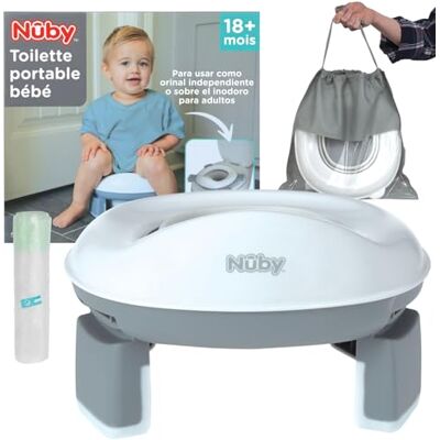Nuby OnTheGo Asiento de Inodoro Portátil - Inodoro de Viaje para Niños 18 Meses Nuby OnTheGo Asiento de Inodoro Portátil - Inodoro de Viaje para Niños 18 Meses
