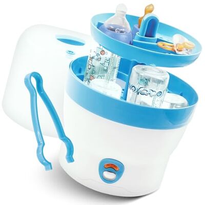 Babyruf BS 29b Esterilizador para biberones Esterilizador de vapor y vaporizador hasta 6 botellas Fácil de usar Equipo inicial para bebés recién nacidos Limpiador de biberones Accesorios Babyruf BS 29b Esterilizador para biberones Esterilizador de vapor y vaporizador hasta 6 botellas Fácil de usar Equipo inicial para bebés recién nacidos Limpiador de biberones Accesorios