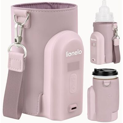 lionelo Thermup Go Evo Calientabiberones Portátil Para Bebé, Mantiene los Líquidos Calientes, 5 Temperaturas de Funcionamiento de 38 a 50 oC, hasta 9 horas de Funcionamiento Pantalla LCD (Niebla rosa) lionelo Thermup Go Evo Calientabiberones Portátil Para Bebé, Mantiene los Líquidos Calientes, 5 Temperaturas de Funcionamiento de 38 a 50 oC, hasta 9 horas de Funcionamiento Pantalla LCD (Niebla rosa)