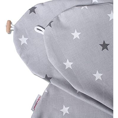 HOBEA-Germany Funda de Almohada de Lactancia para Cojines de Lactancia 190cm diseños (patrón de Estrella Gris) HOBEA-Germany Funda de Almohada de Lactancia para Cojines de Lactancia 190cm diseños (patrón de Estrella Gris)
