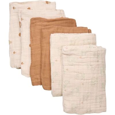 Pippi Pack de 6 pañales Unisex para bebé, 65 x 65 cm Pippi Pack de 6 pañales Unisex para bebé, 65 x 65 cm