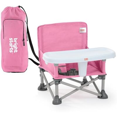 Bright Starts Asiento elevador portátil plegable verde para niños - Asiento elevador para niños Bright Starts Asiento elevador portátil plegable verde para niños - Asiento elevador para niños