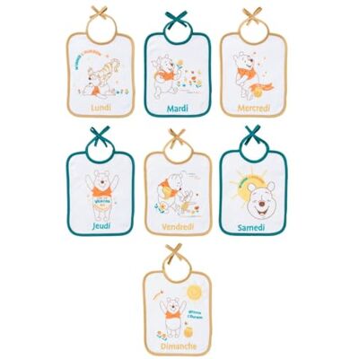 Disney Lote de 7 baberos de nacimiento, WINNIE RETRO Disney Lote de 7 baberos de nacimiento, WINNIE RETRO