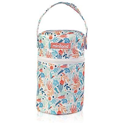 Miniland Set De 2 Herméticos Para Alimentos De 250ml Con Funda Isotérmica, Colección Mediterranean, , Pack-2-go Hermisized, Coral Y Verde, 3 Unidad Miniland Set De 2 Herméticos Para Alimentos De 250ml Con Funda Isotérmica, Colección Mediterranean, , Pack-2-go Hermisized, Coral Y Verde, 3 Unidad