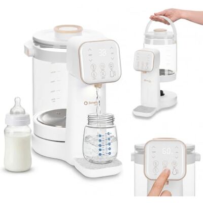 lionelo Babypresto 2.0 Preparador de Biberones, Dispensador de Agua, Blanco Dosificación 30-300 ml, 40-100°C, 1200 W, Lámpara UV, Depósito 3 L, Descloración, Memoria, Luz Nocturna, Bloqueo Táctil lionelo Babypresto 2.0 Preparador de Biberones, Dispensador de Agua, Blanco Dosificación 30-300 ml, 40-100°C, 1200 W, Lámpara UV, Depósito 3 L, Descloración, Memoria, Luz Nocturna, Bloqueo Táctil