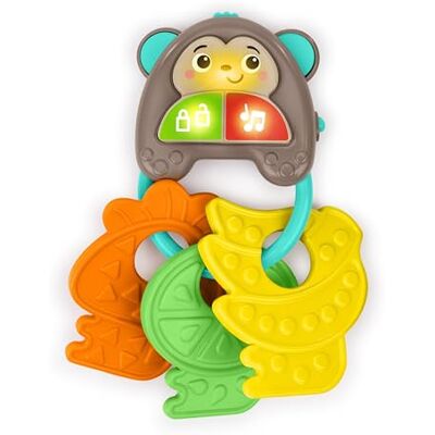 Bright Starts , Mono Mordedor Musical, Juego de Llaves de Bebé con Luces y Sonidos, Llaves de Coche con Mordedores en Forma de Frutas, Fomenta el Desarrollo, Para Bebés Desde 6 Meses Bright Starts , Mono Mordedor Musical, Juego de Llaves de Bebé con Luces y Sonidos, Llaves de Coche con Mordedores en Forma de Frutas, Fomenta el Desarrollo, Para Bebés Desde 6 Meses