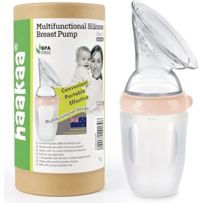 haakaa Recolector de Leche Materna de Silicona 250 ml Desmontable – Colector de Leche Materna por Succión Natural para Lactancia – Reutilizable y Fácil de Limpiar – Melocotón – haakaa Recolector de Leche Materna de Silicona 250 ml Desmontable – Colector de Leche Materna por Succión Natural para Lactancia – Reutilizable y Fácil de Limpiar – Melocotón –