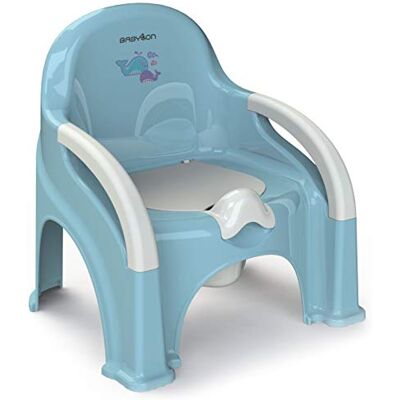 BABYLON Premier Orinal Infantil tapa+cubo, desde 1 año, Azul BABYLON Premier Orinal Infantil tapa+cubo, desde 1 año, Azul