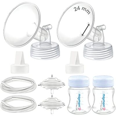 Maymom Kit de repuesto para extractor de leche, compatible con Spectra S1/S2/S9 Plus, incluye brida de 24 mm, válvula de pico de pato, tubo, biberón y protector antirretorno, accesorios no originales Maymom Kit de repuesto para extractor de leche, compatible con Spectra S1/S2/S9 Plus, incluye brida de 24 mm, válvula de pico de pato, tubo, biberón y protector antirretorno, accesorios no originales