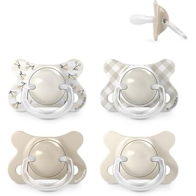 SUAVINEX , Pack 4 Chupetes Bebés Recién Nacidos, Talla Especial Mini -2/2 Meses, Tetina Fisiológica de Silicona SX Pro Simétrica y Flexible, Respeta el Desarrollo Bucodental, Birdies, Wild&Free, Beige SUAVINEX , Pack 4 Chupetes Bebés Recién Nacidos, Talla Especial Mini -2/2 Meses, Tetina Fisiológica de Silicona SX Pro Simétrica y Flexible, Respeta el Desarrollo Bucodental, Birdies, Wild&Free, Beige
