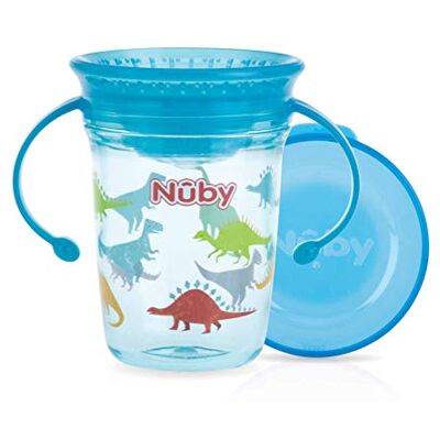 Nuby Nûby ID10422AQUA Taza mágica de tritan con asas 360, 240 ml Nuby Nûby ID10422AQUA Taza mágica de tritan con asas 360, 240 ml