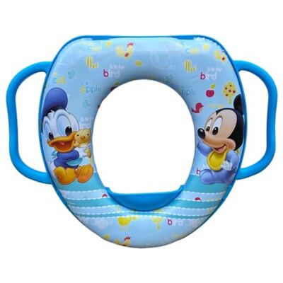 Cartoon Reductor WC para niños Mickey y Donald Baby Disney adaptador water universal con asas Cartoon Reductor WC para niños Mickey y Donald Baby Disney adaptador water universal con asas