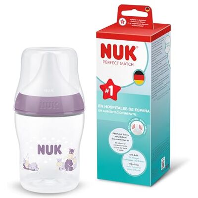 NUK Perfect Match Biberón 0+ meses 150 ml Biberón anticólicos PP Indicador de control de temperatura Hipopótamo 1 unidad NUK Perfect Match Biberón 0+ meses 150 ml Biberón anticólicos PP Indicador de control de temperatura Hipopótamo 1 unidad