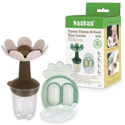 haakaa Alimentador Mordedor de Silicona para Bebé con Cubitera – Dispensador de Alimentos Antiahogo para Autoalimentación Segura – Libre de BPA – Diseño Ergonómico con Forma de Flor Rosa – haakaa Alimentador Mordedor de Silicona para Bebé con Cubitera – Dispensador de Alimentos Antiahogo para Autoalimentación Segura – Libre de BPA – Diseño Ergonómico con Forma de Flor Rosa –