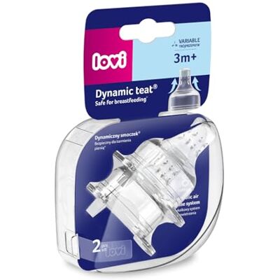 LOVI 2x Anticólica Tetina de Silicona para Biberón Flujo Variable 3m+ Chupete Dinámico Sin BPA Sistema SUPER Air Vent Protege el Reflejo Natural de Succión Médicamente Probado LOVI 2x Anticólica Tetina de Silicona para Biberón Flujo Variable 3m+ Chupete Dinámico Sin BPA Sistema SUPER Air Vent Protege el Reflejo Natural de Succión Médicamente Probado