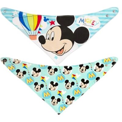 Lulabi Disney Mickeysimply Juego de 2 baberos de algodón Lulabi Disney Mickeysimply Juego de 2 baberos de algodón